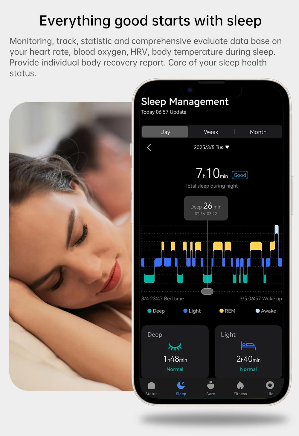 High-end Ceramic Smart Ring with Vibrator, Vibration notification for Calls&Notifications& Alarm, Health and Sleep Monitoring