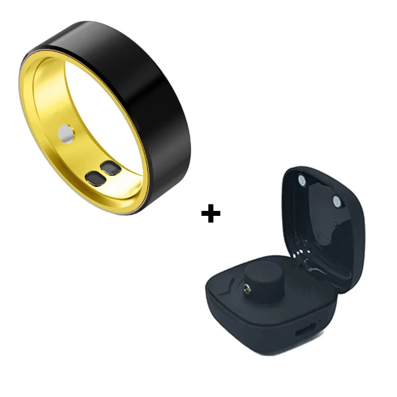 High-end Ceramic Smart Ring with Vibrator, Vibration notification for Calls&Notifications& Alarm, Health and Sleep Monitoring