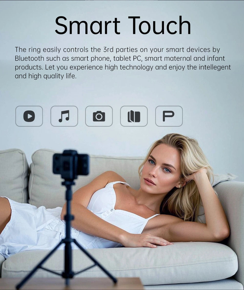 High-end Ceramic Smart Ring with Vibrator, Vibration notification for Calls&Notifications& Alarm, Health and Sleep Monitoring