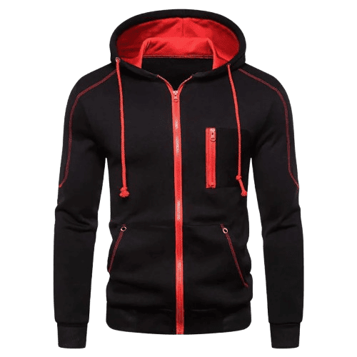 Men's Jackets Fashion Hoodies Long Sleeve Zipper Hoodie Hooded Fleece Sweatshirts Casual Sports Men Clothing Plus Size Black Whi