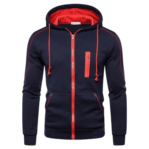 Men's Jackets Fashion Hoodies Long Sleeve Zipper Hoodie Hooded Fleece Sweatshirts Casual Sports Men Clothing Plus Size Black Whi