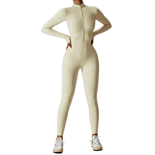 Yoga Boilersuit Long Sleeved Women's Sportswear Gym Zipper Jumpsuits Workout High-intensity Fitness One-piece Skin-tight Garment